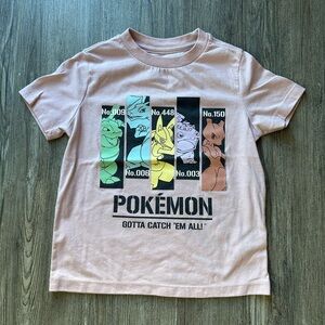 Pokemon Kids T-Shirt - Pink with Character Design
